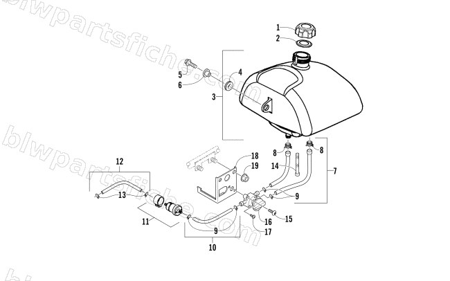GAS TANK ASSEMBLY diagram