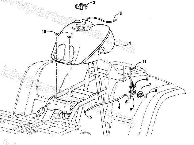 GAS TANK ASSEMBLY diagram
