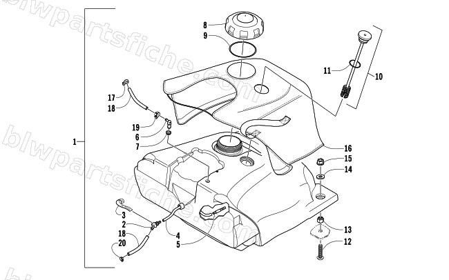 GAS TANK ASSEMBLY diagram