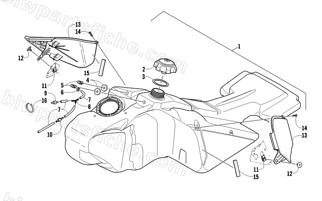 GAS TANK ASSEMBLY diagram