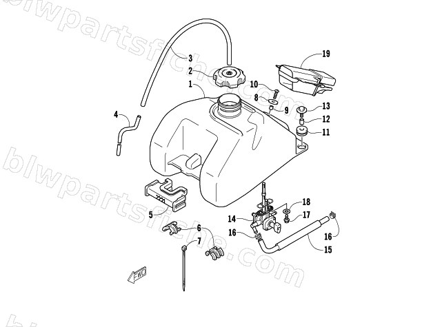 GAS TANK ASSEMBLY diagram
