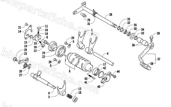 GEAR SHIFTING ASSEMBLY diagram