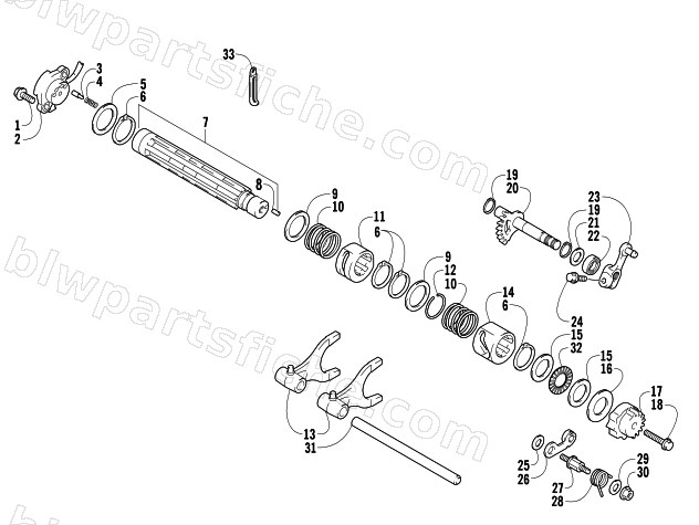GEAR SHIFTING ASSEMBLY diagram