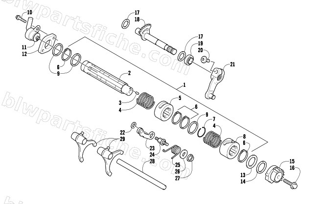 GEAR SHIFTING ASSEMBLY diagram