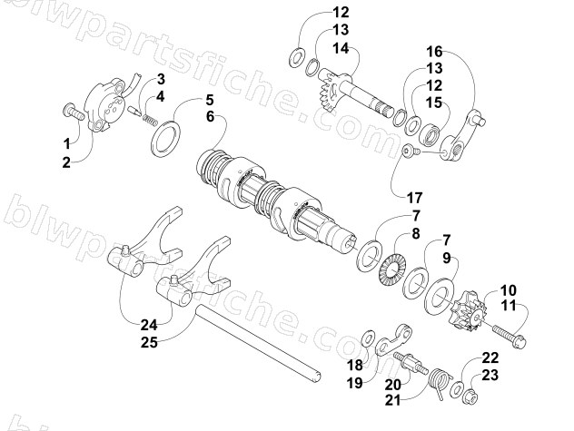 GEAR SHIFTING ASSEMBLY diagram