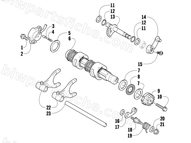 GEAR SHIFTING ASSEMBLY diagram