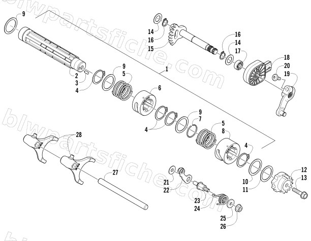 GEAR SHIFTING ASSEMBLY diagram