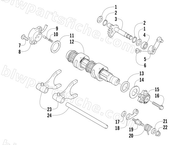 GEAR SHIFTING ASSEMBLY diagram