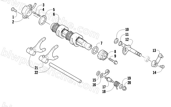 GEAR SHIFTING ASSEMBLY diagram