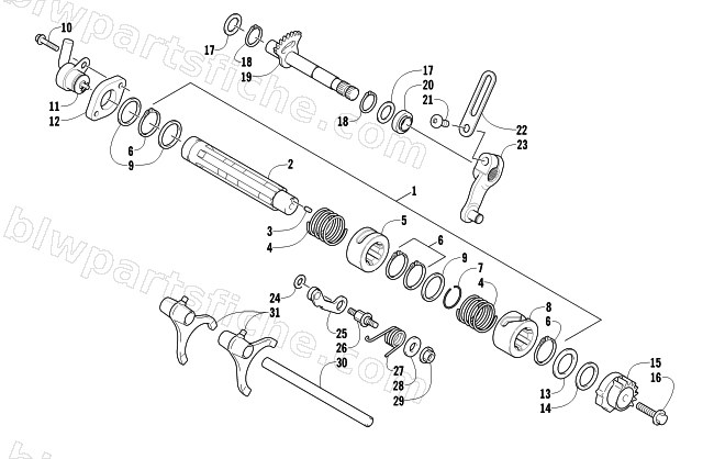 GEAR SHIFTING ASSEMBLY diagram