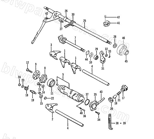 GEAR SHIFTING ASSEMBLY diagram