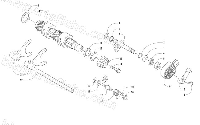 GEAR SHIFTING ASSEMBLY diagram
