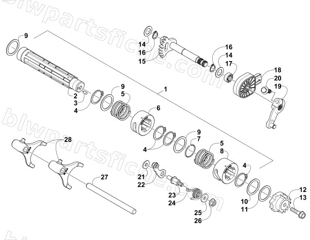GEAR SHIFTING ASSEMBLY diagram