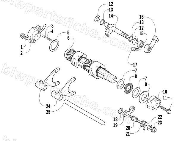 GEAR SHIFTING ASSEMBLY diagram