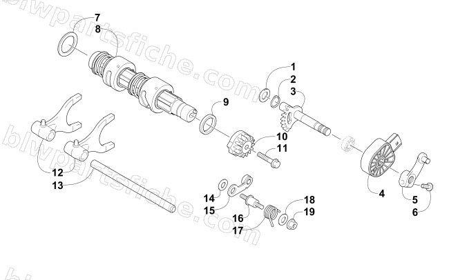 GEAR SHIFTING ASSEMBLY diagram