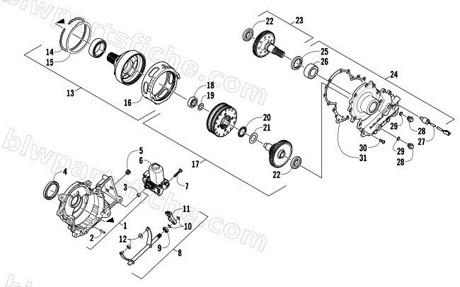 GEARCASE ASSEMBLY diagram