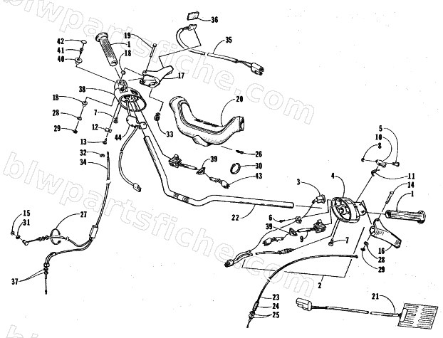 HANDLEBAR AND CONTROLS diagram