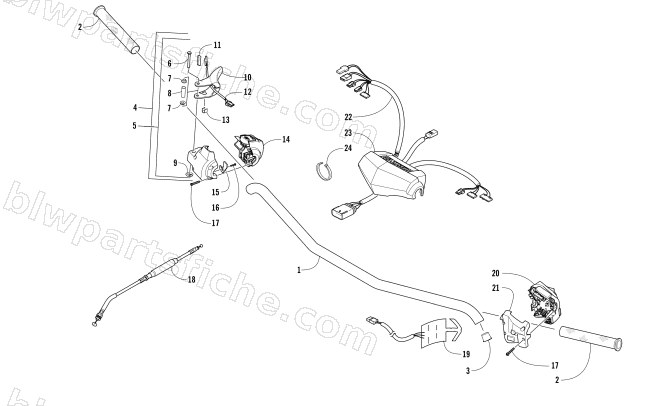 HANDLEBAR AND CONTROLS diagram