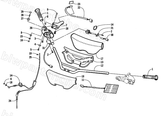 HANDLEBAR AND CONTROLS diagram