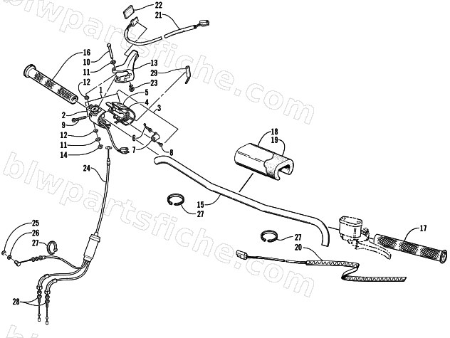 HANDLEBAR AND CONTROLS diagram