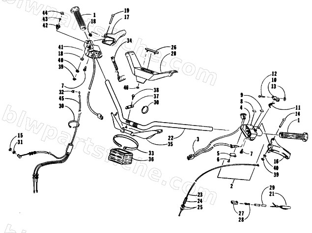 HANDLEBAR AND CONTROLS diagram