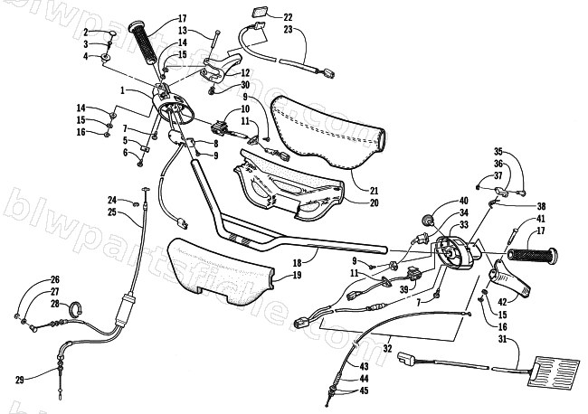 HANDLEBAR AND CONTROLS diagram