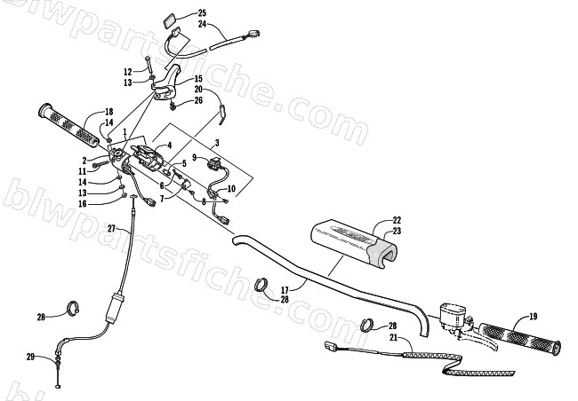 HANDLEBAR AND CONTROLS diagram