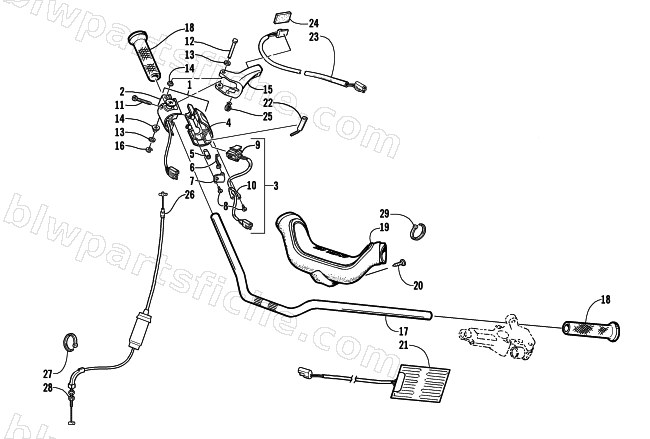 HANDLEBAR AND CONTROLS diagram