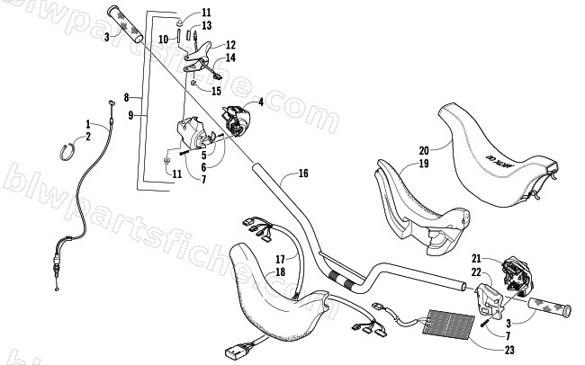 HANDLEBAR AND CONTROLS diagram