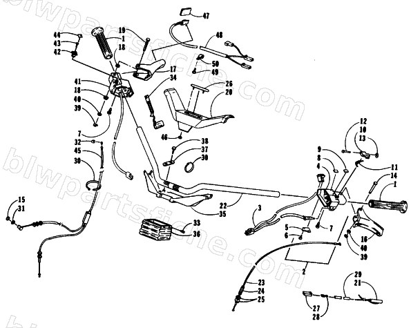 HANDLEBAR AND CONTROLS diagram
