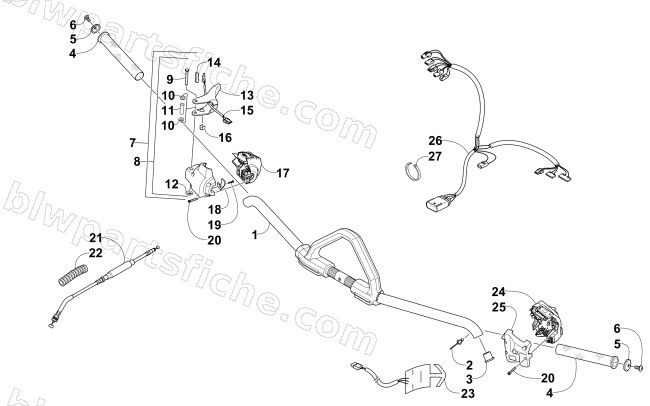 HANDLEBAR AND CONTROLS diagram