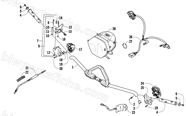 HANDLEBAR AND CONTROLS diagram