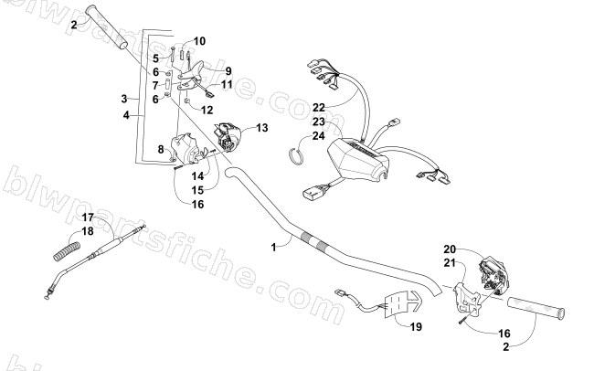 HANDLEBAR AND CONTROLS diagram