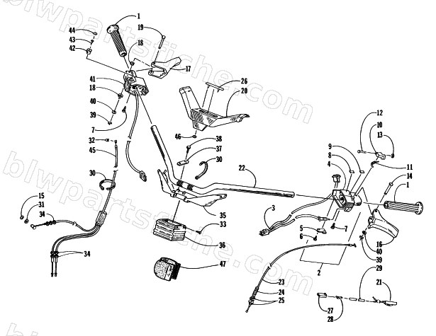 HANDLEBAR AND CONTROLS diagram