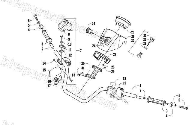 HANDLEBAR ASSEMBLY diagram