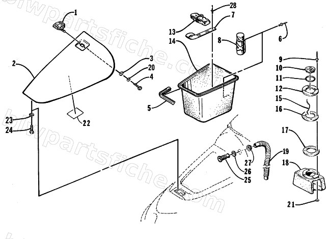 HATCH COVER AND STORAGE TRAY diagram