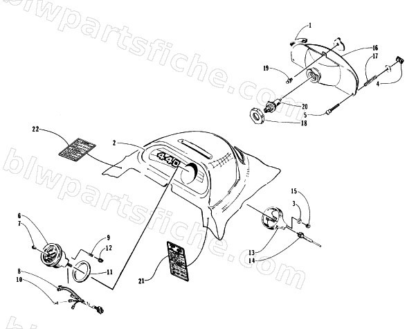 HEADLIGHT AND INSTRUMENT POD diagram