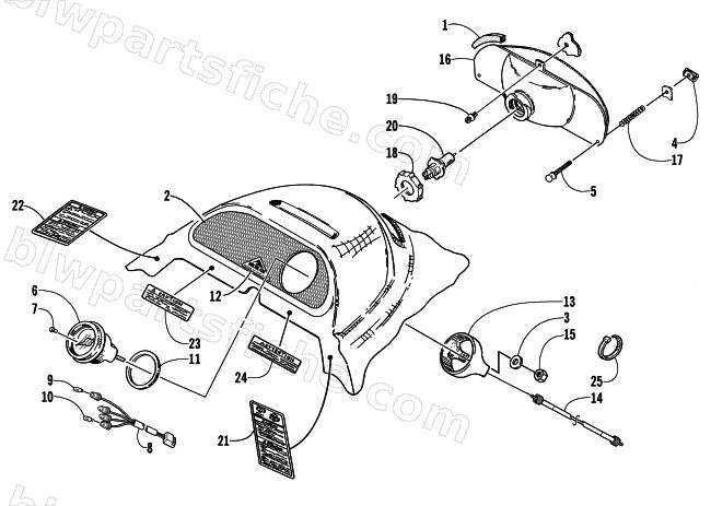 HEADLIGHT AND INSTRUMENT POD diagram