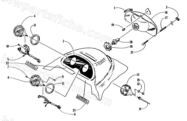 HEADLIGHT AND INSTRUMENTS diagram