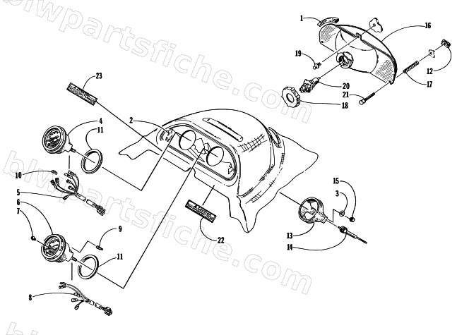 HEADLIGHT AND INSTRUMENTS diagram