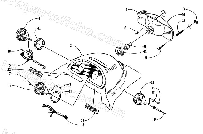 HEADLIGHT AND INSTRUMENTS diagram