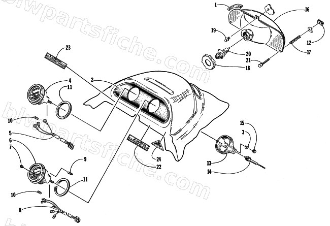 HEADLIGHT AND INSTRUMENTS diagram