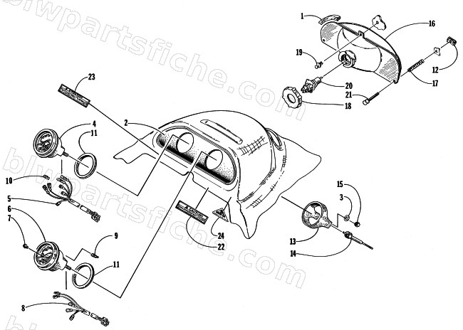 HEADLIGHT AND INSTRUMENTS diagram