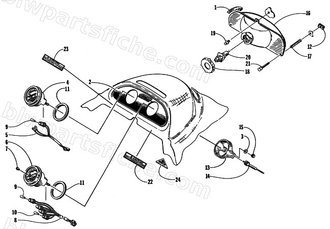HEADLIGHT AND INSTRUMENTS diagram