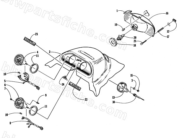 HEADLIGHT AND INSTRUMENTS diagram