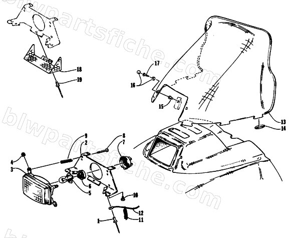 HEADLIGHT AND WINDSHIELD diagram