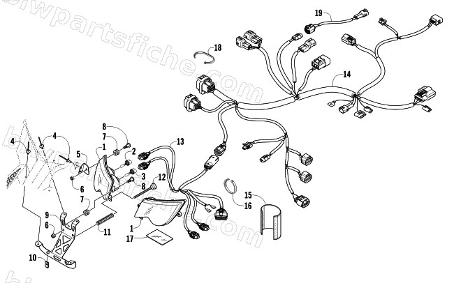 HEADLIGHT AND WIRING ASSEMBLY diagram