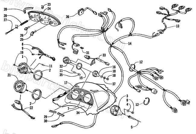 HEADLIGHT, INSTRUMENTS, AND WIRING ASSEMBLIES diagram