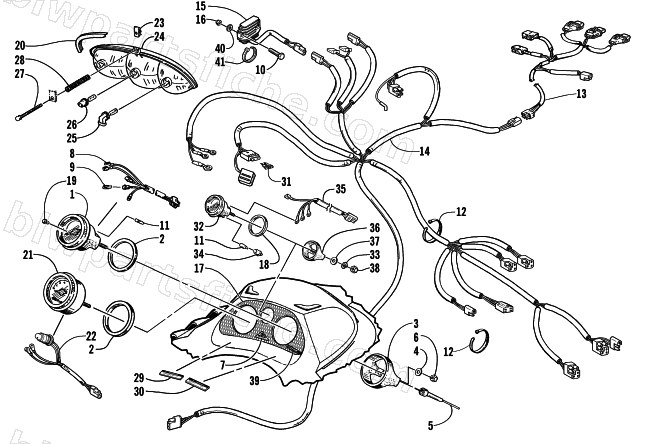 HEADLIGHT, INSTRUMENTS, AND WIRING ASSEMBLIES diagram