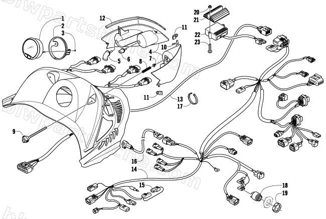 HEADLIGHT, INSTRUMENTS, AND WIRING ASSEMBLIES diagram